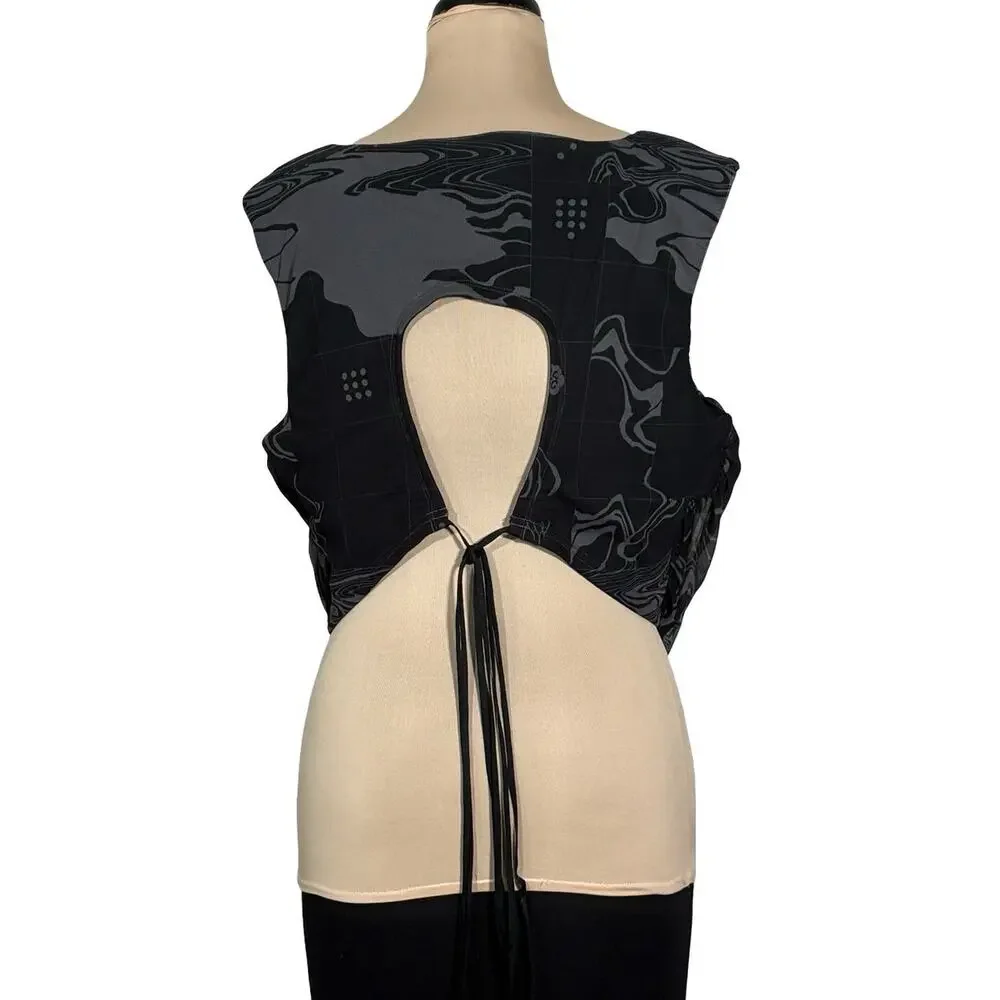 Nike Serena Williams Design Crew Mesh Crop Tank Women’s XXL Tie Back
